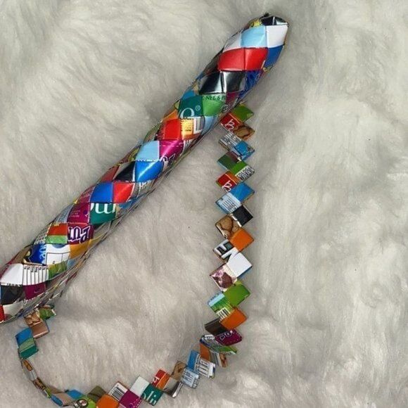 Recycled Candy Wrapper Handmade Purse Size Small - Picture 9 of 15